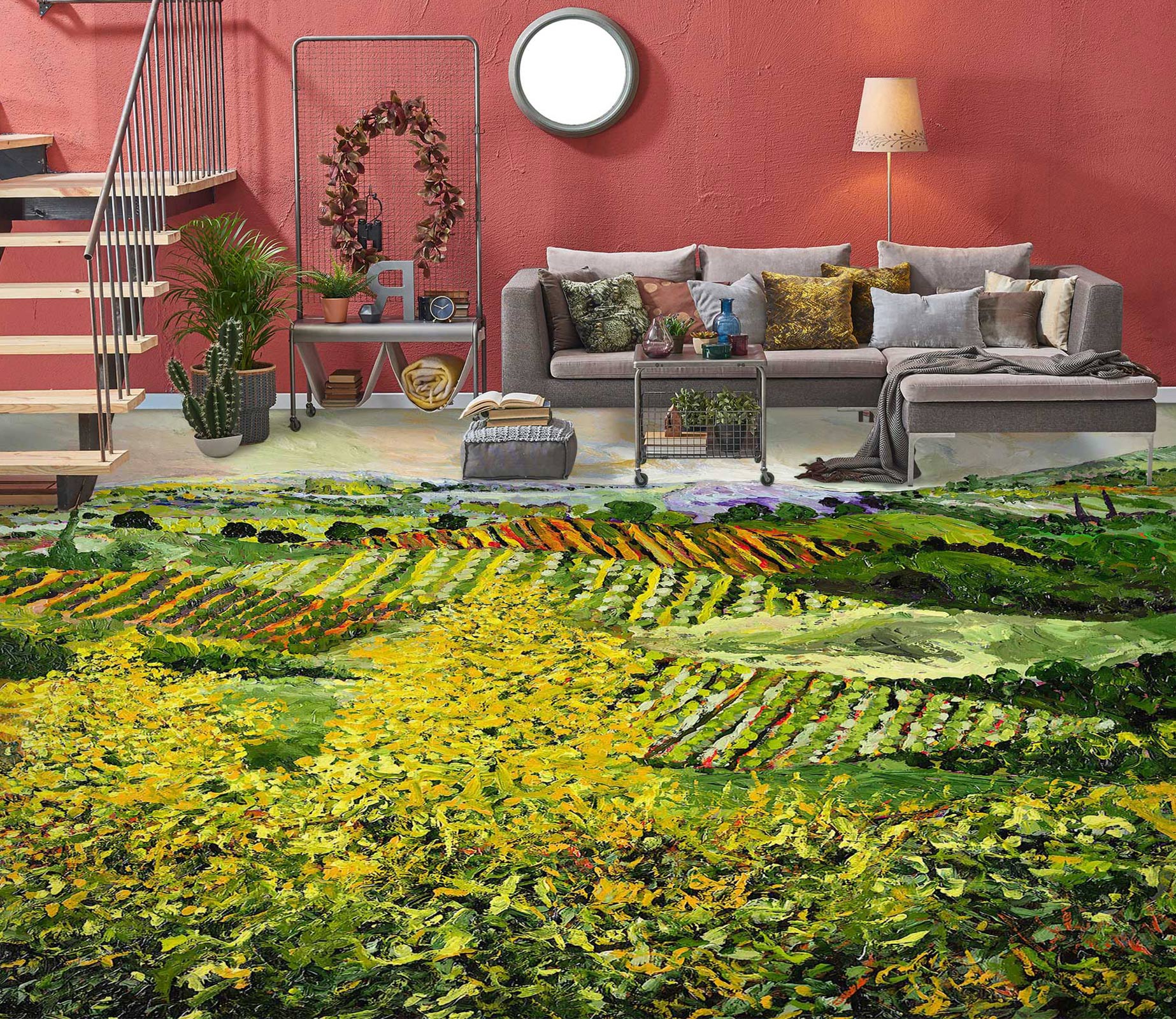 3D Grassy Hillside 9534 Allan P. Friedlander Floor Mural  Wallpaper Murals Self-Adhesive Removable Print Epoxy