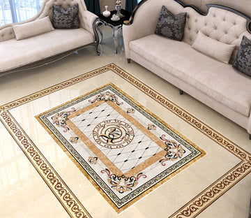 3D Black Orange Pattern WG731 Floor Mural Wallpaper AJ Wallpaper 2 