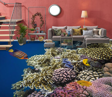 3D Big Green Coral 620 Floor Mural
