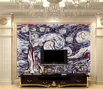 3D White Tree WC054 Wall Murals