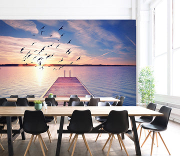3D Sunlight Seagull 037 Wall Murals Wallpaper AJ Wallpaper 2 