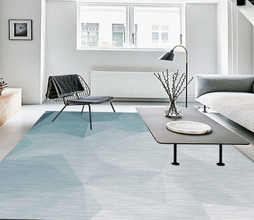 3D Light Blue Geometric Pattern WG482 Non Slip Rug Mat Mat AJ Creativity Home 