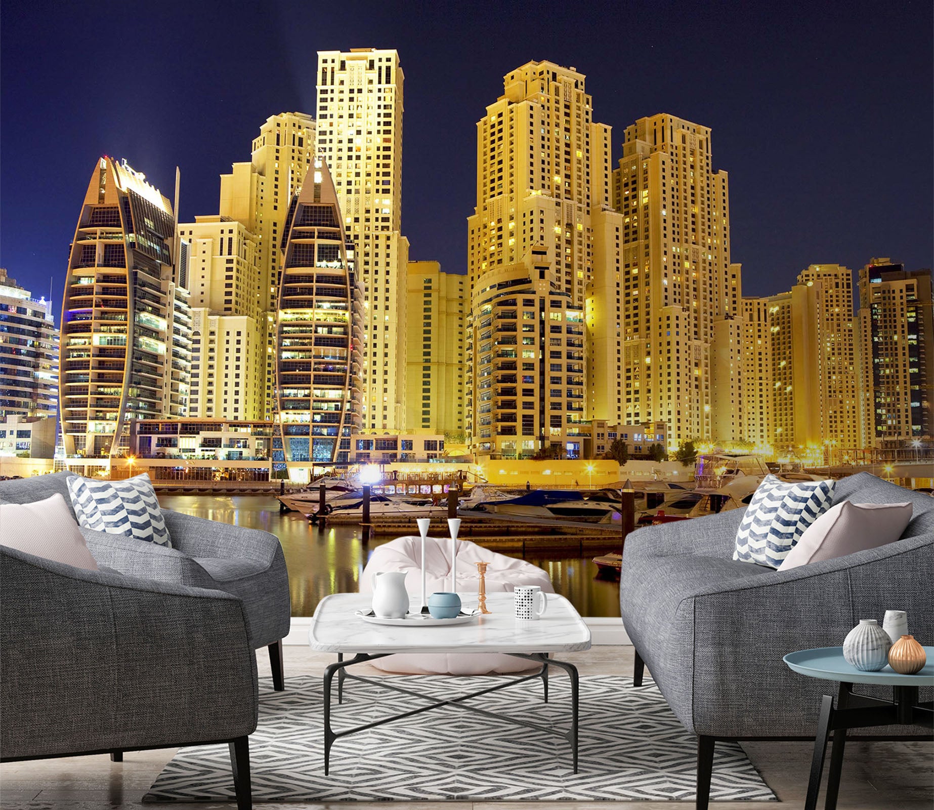 3D Night City 1442 Wall Murals