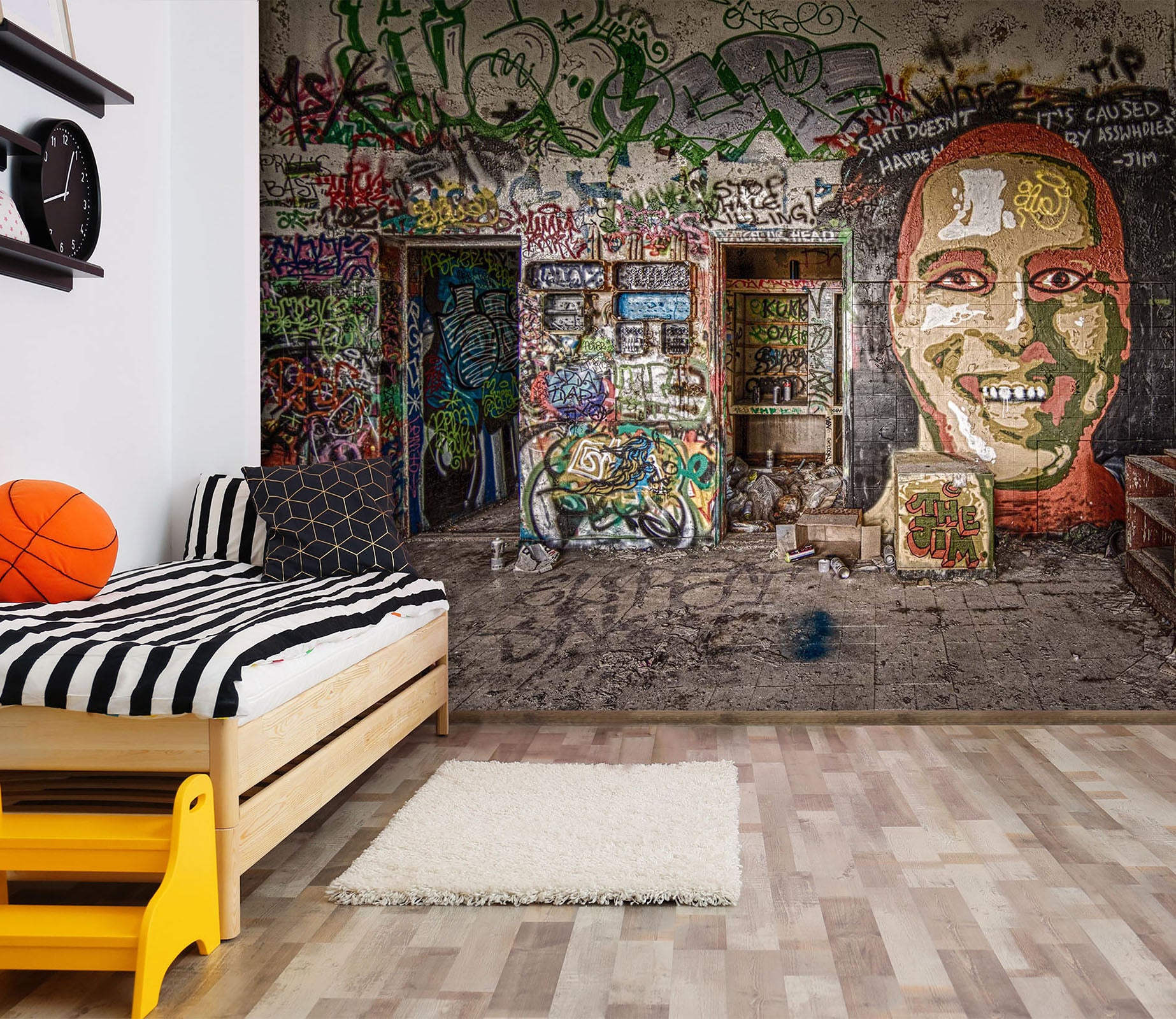 3D Painted Head 2086 Wall Murals