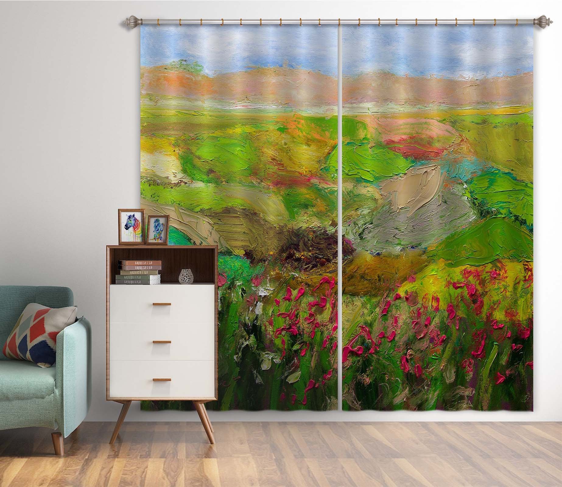 3D Abstract Painting 238 Allan P. Friedlander Curtain Curtains Drapes Wallpaper AJ Wallpaper 