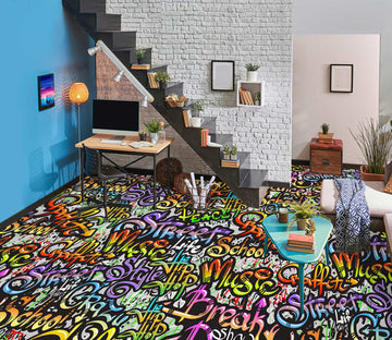 3D Colorful Art Letters 1148 Floor Mural  Wallpaper Murals Self-Adhesive Removable Print Epoxy