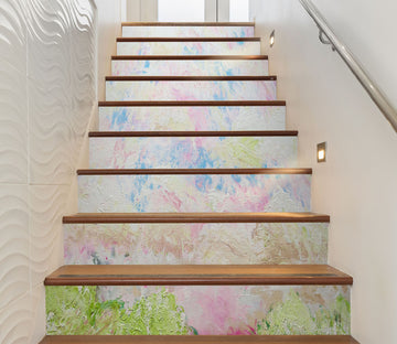 3D Grass Pink Flower Painting 96133 Allan P. Friedlander Stair Risers