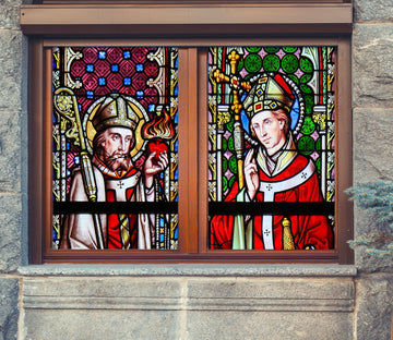 3D Believer Religion 368 Window Film Print Sticker Cling Stained Glass UV Block