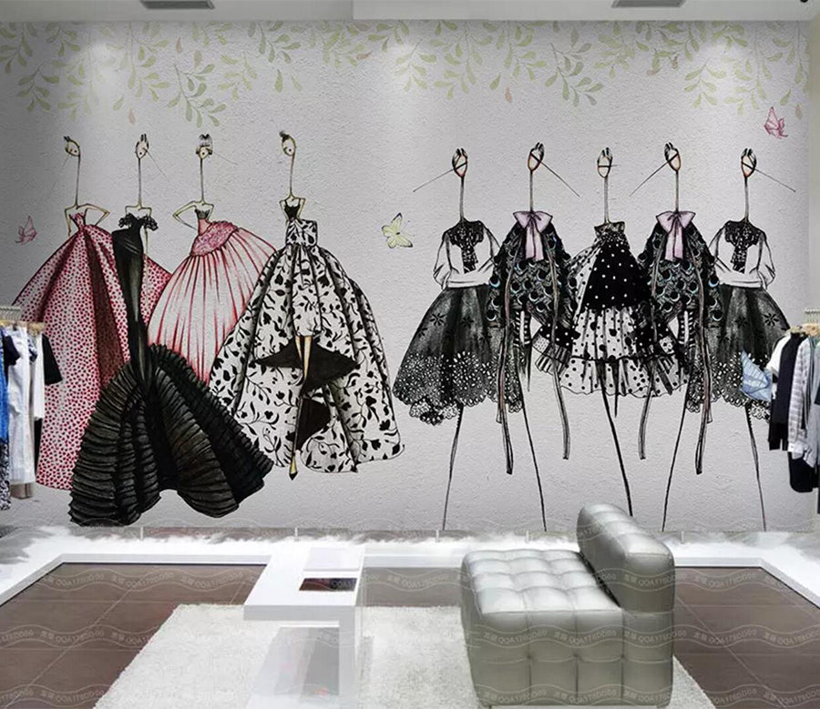 3D Wardrobe Dress WC434 Wall Murals