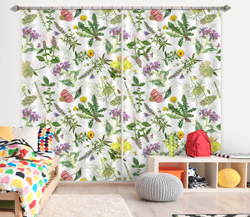 3D Color Chrysanthemum 264 Uta Naumann Curtain Curtains Drapes