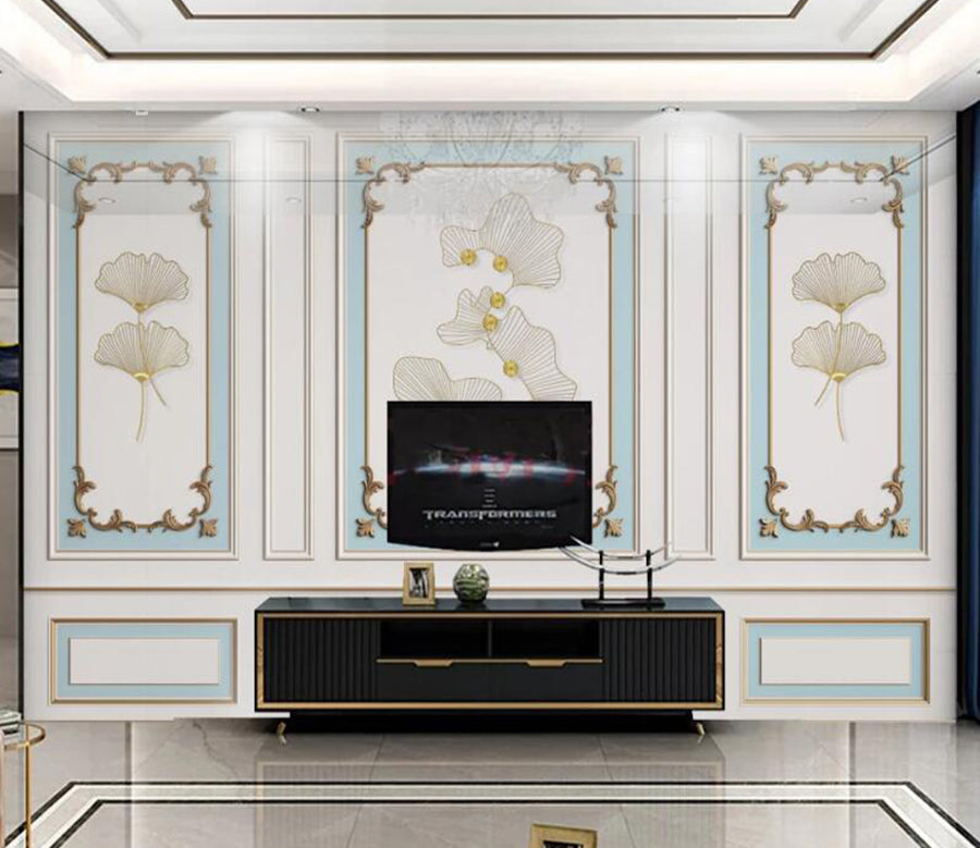 3D White Flowers 328 Wall Murals