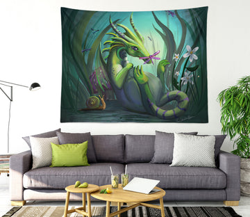 3D Cute Dragon Dragonfly 942 Rose Catherine Khan Tapestry Hanging Cloth Hang