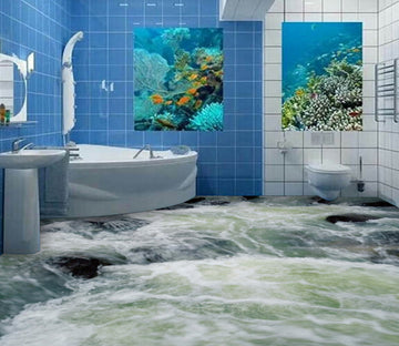 3D Churning Water 324 Floor Mural  Wallpaper Murals Rug & Mat Print Epoxy waterproof bath floor