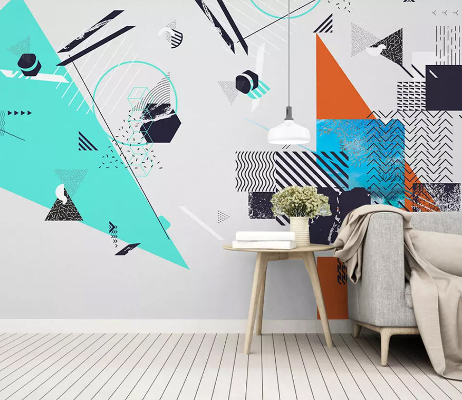 3D Triangle Shape WG834 Wall Murals