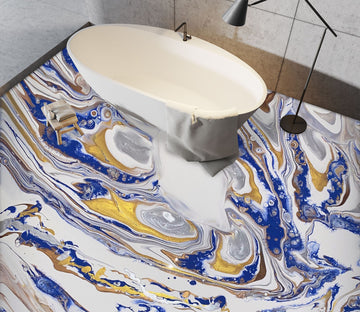 3D Blue Grey Texture 98195 Valerie Latrice Floor Mural  Wallpaper Murals Self-Adhesive Removable Print Epoxy