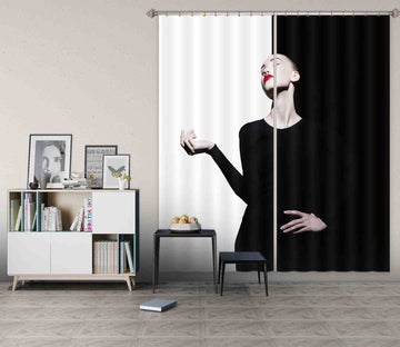 3D Elegant Girl 777 Curtains Drapes