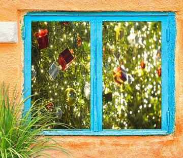 3D Tree Pendant 30054 Christmas Window Film Print Sticker Cling Stained Glass Xmas