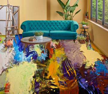 3D Pigment Color Block Pattern 9930 Allan P. Friedlander Floor Mural  Wallpaper Murals Self-Adhesive Removable Print Epoxy