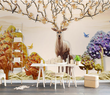 3D Orange Flower WG305 Wall Murals