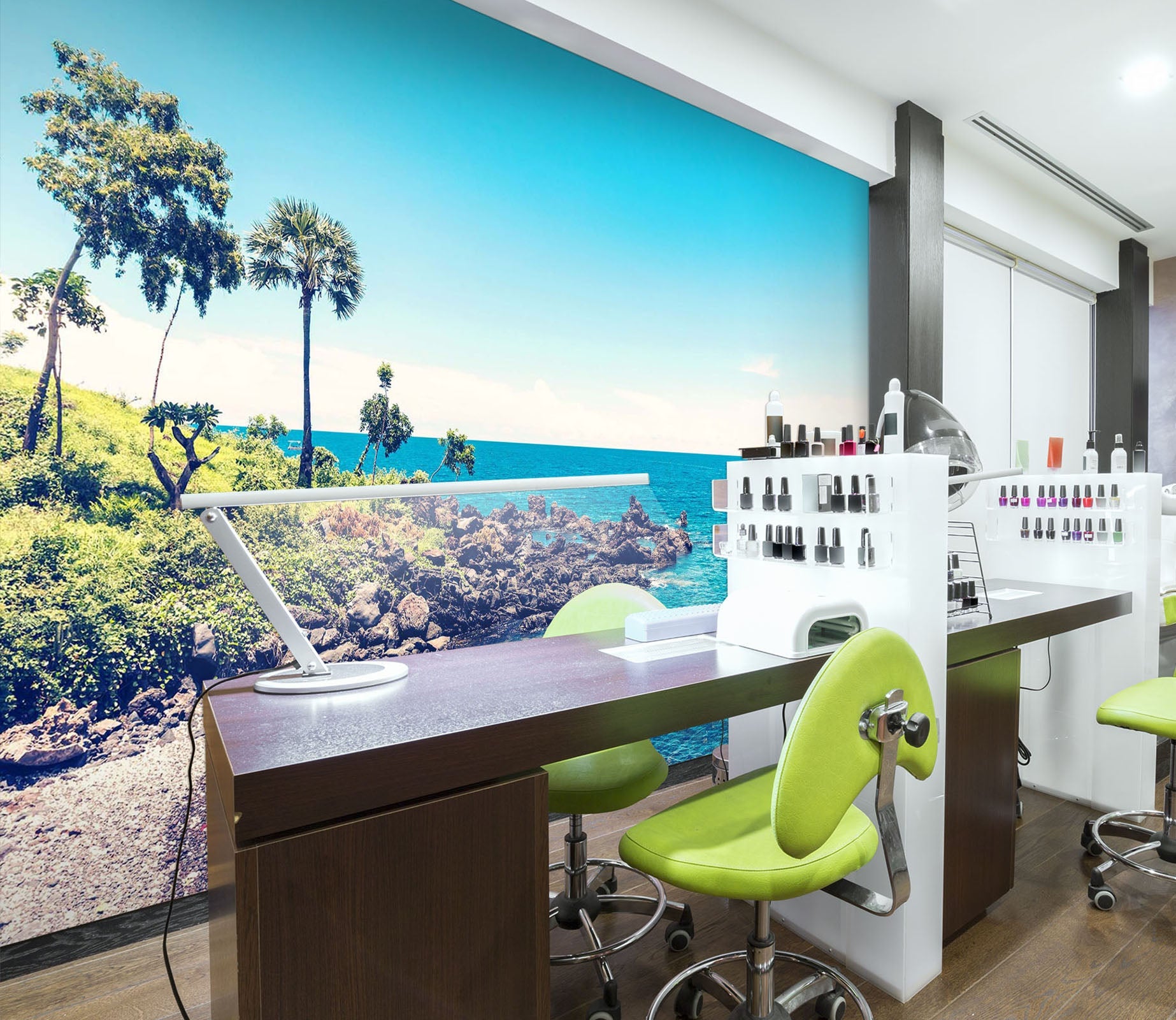 3D Seaside Tree 056 Wall Murals Wallpaper AJ Wallpaper 2 