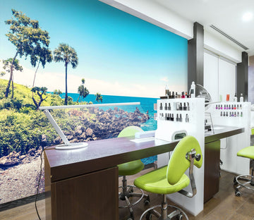 3D Seaside Tree 056 Wall Murals Wallpaper AJ Wallpaper 2 