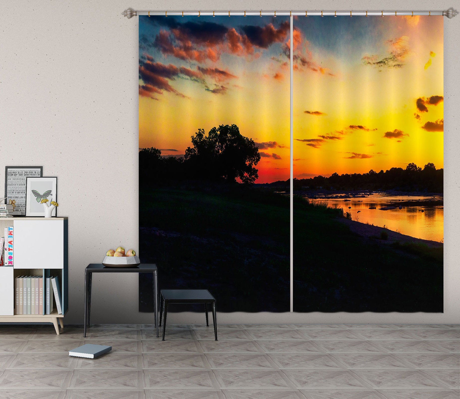 3D Sunshine Lake 5325 Beth Sheridan Curtain Curtains Drapes