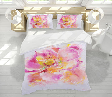 3D Watercolor Pink Flowers 568 Skromova Marina Bedding Bed Pillowcases Quilt