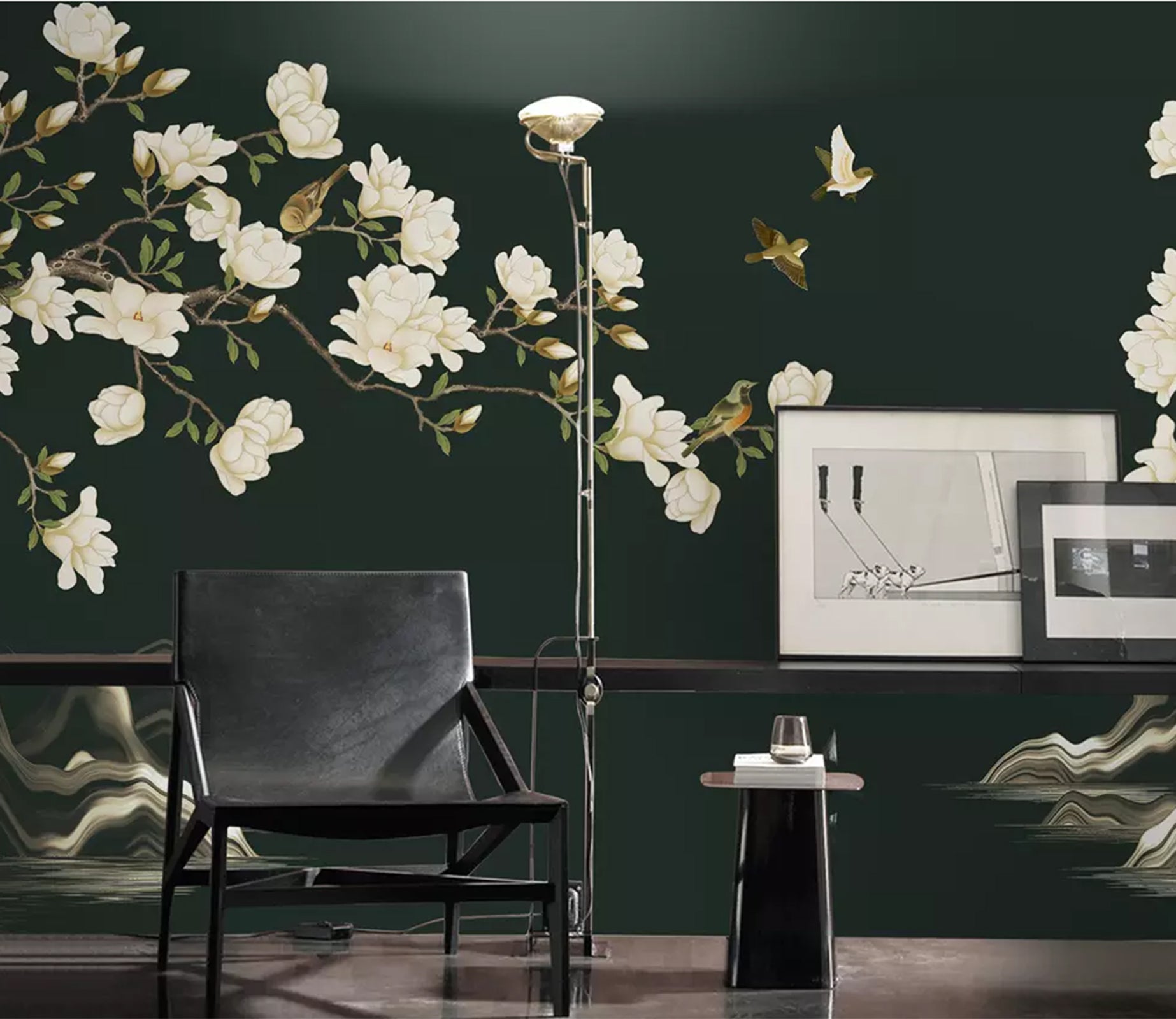 3D Flower Bird WC94 Wall Murals Wallpaper AJ Wallpaper 2 