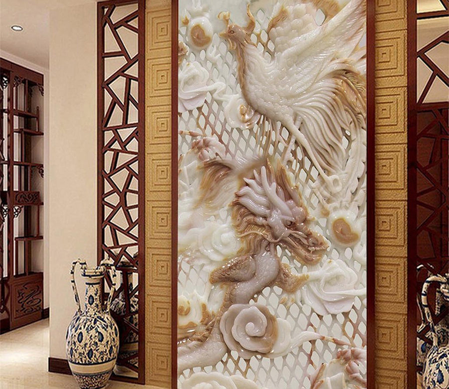 3D Jade Dragon WG030 Wall Murals