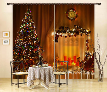 3D Colored Lights Candle Tree 53068 Christmas Curtains Drapes Xmas