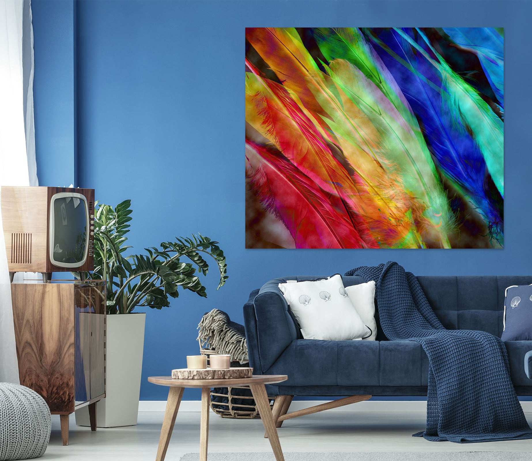 3D Colored Feathers 71105 Shandra Smith Wall Sticker