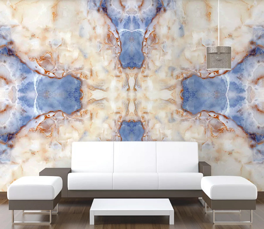 3D Blue Pattern WC2090 Wall Murals