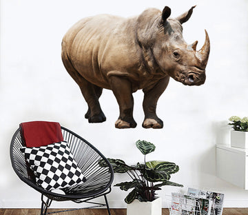3D Standing Rhinoceros 023 Animals Wall Stickers Wallpaper AJ Wallpaper 