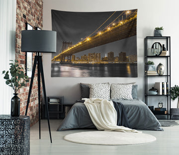 3D New York Bridge 11697 Assaf Frank Tapestry Hanging Cloth Hang