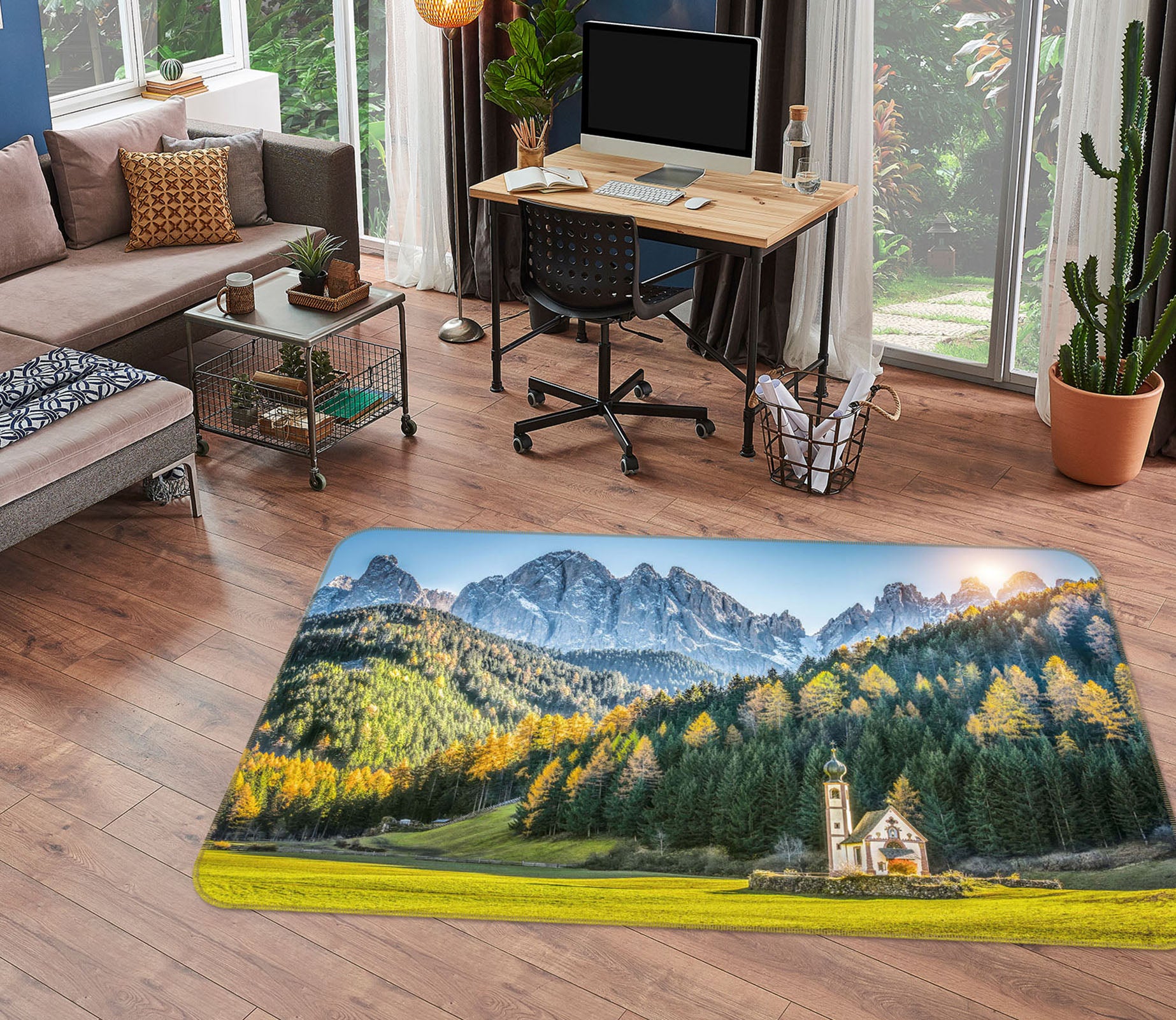 3D Sunny Forest 1138 Marco Carmassi Rug Non Slip Rug Mat