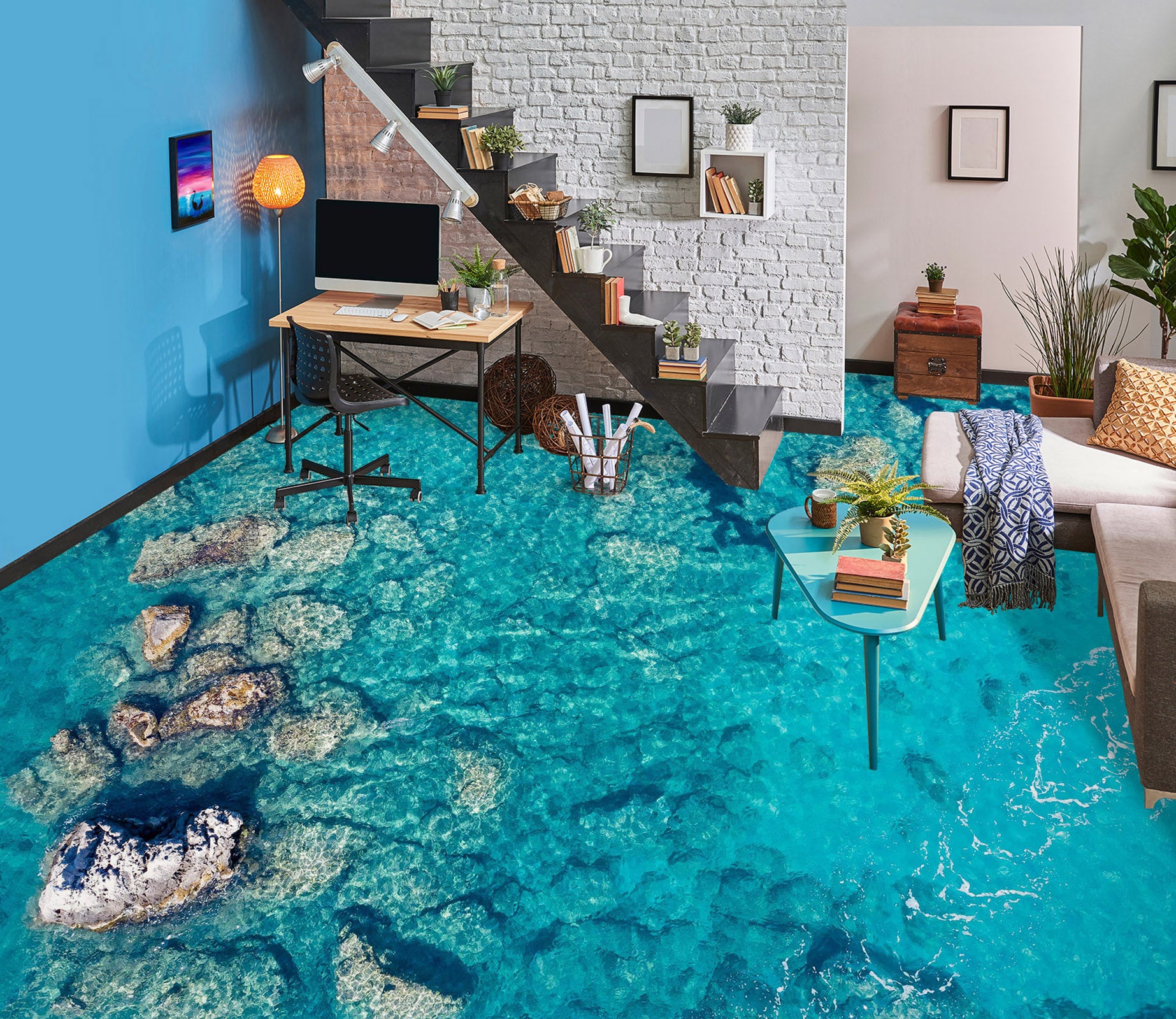 3D Mysterious Lake 582 Floor Mural  Wallpaper Murals Rug & Mat Print Epoxy waterproof bath floor
