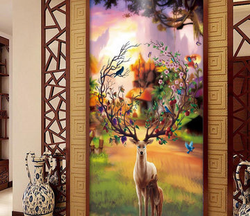 3D Sunlight Elk 551 Wall Murals Wallpaper AJ Wallpaper 2 