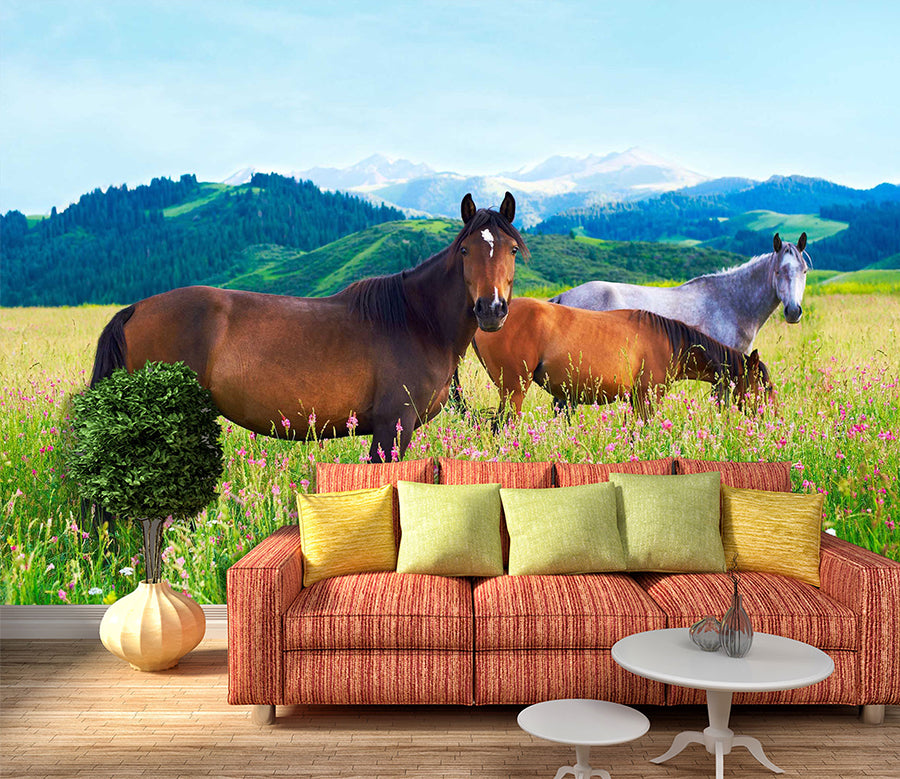 3D Prairie Horse 1064 Wall Murals