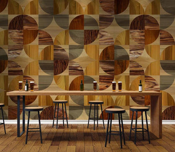 3D Wooden Geometry WC20 Wall Murals Wallpaper AJ Wallpaper 2 