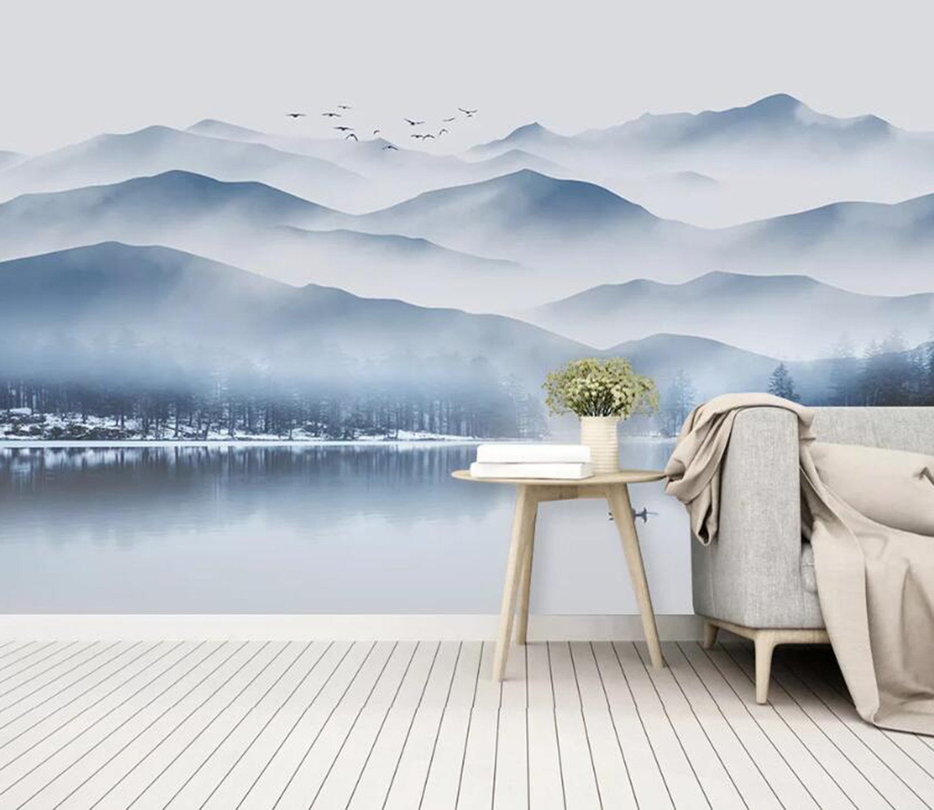 3D Beautiful Mountain River WC08 Wall Murals Wallpaper AJ Wallpaper 2 