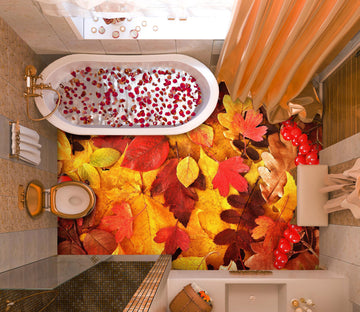 3D Full-bodied Autumn Leaves 726 Floor Mural  Wallpaper Murals Rug & Mat Print Epoxy waterproof bath floor
