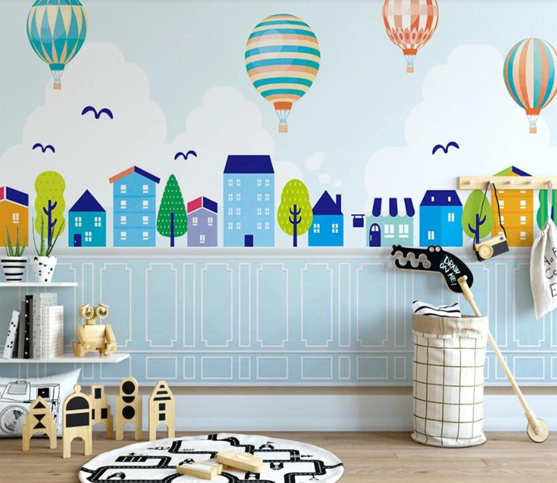 3D Blue Series Fresh Fairy Tale 2597 Wall Murals