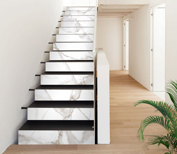 3D White Split Texture 483 Stair Risers