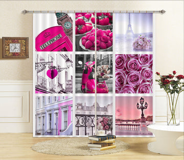 3D Pink Gift 236 Assaf Frank Curtain Curtains Drapes