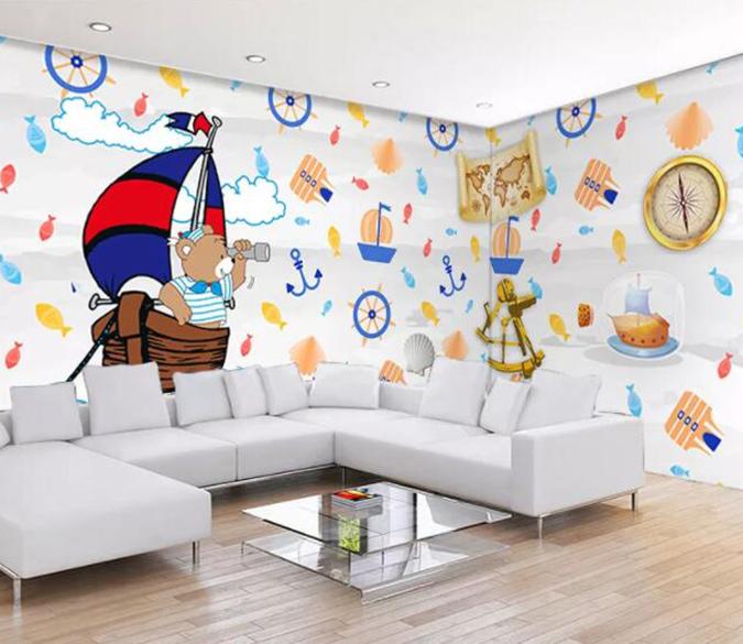 3D Bear Balloon 318 Wall Murals Wallpaper AJ Wallpaper 2 