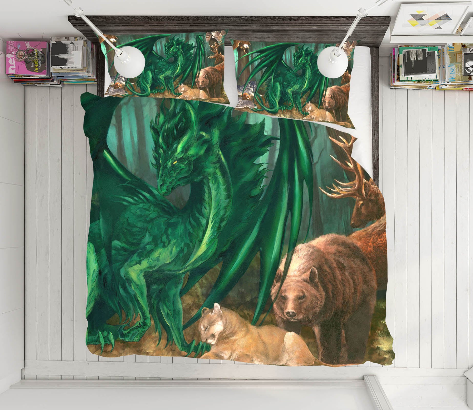 3D Animal Dragon 8335 Ruth Thompson Bedding Bed Pillowcases Quilt Cover Duvet Cover