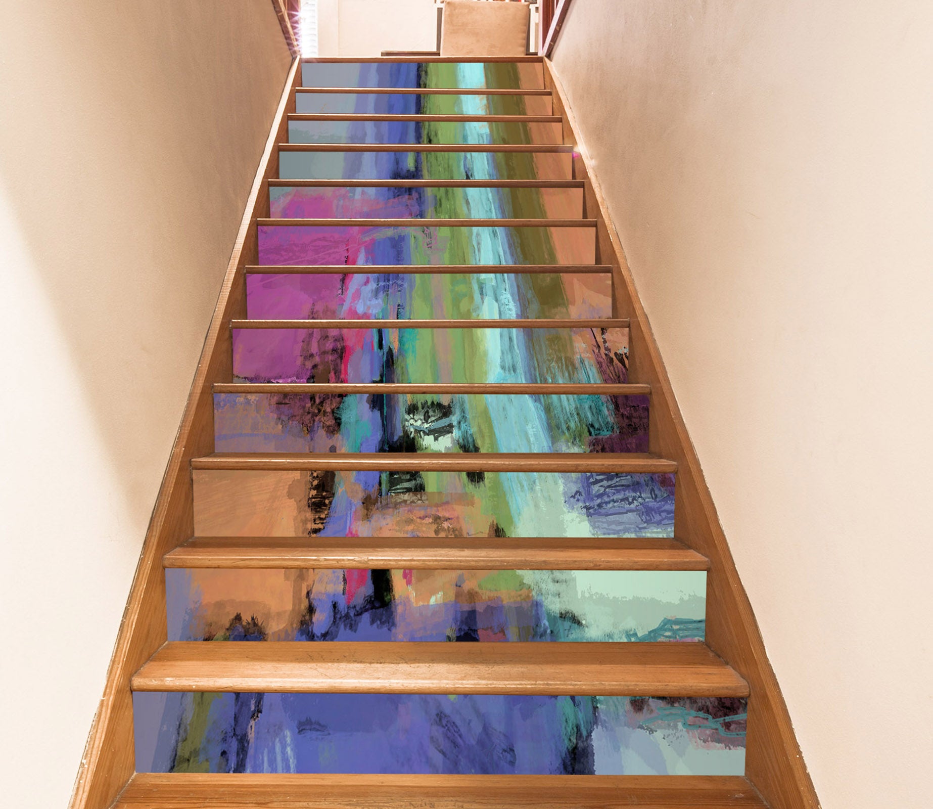 3D Colorful Paint Brush Texture 104197 Michael Tienhaara Stair Risers