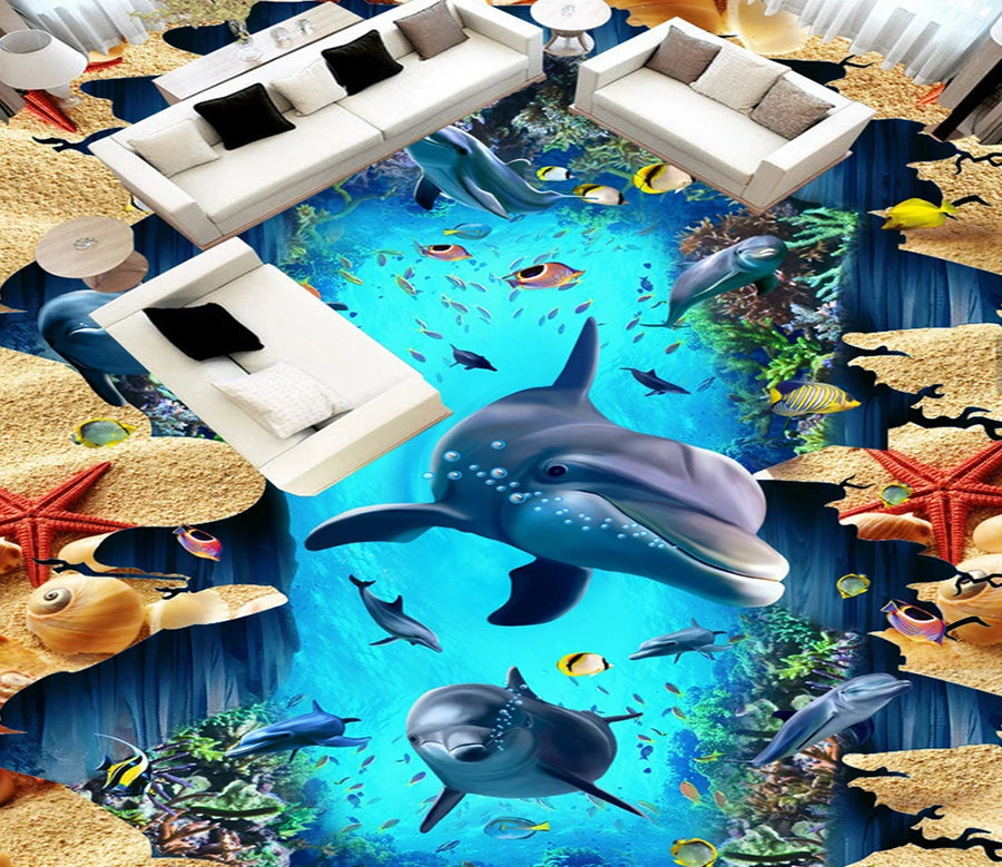 3D Ocean World 591 Floor Mural  Wallpaper Murals Rug & Mat Print Epoxy waterproof bath floor