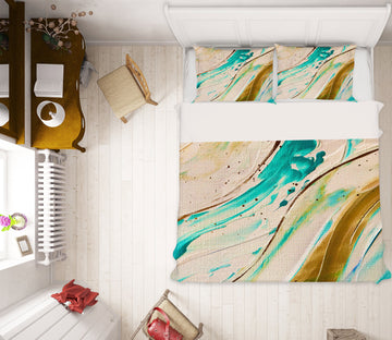 3D Blue Watercolor 438 Skromova Marina Bedding Bed Pillowcases Quilt