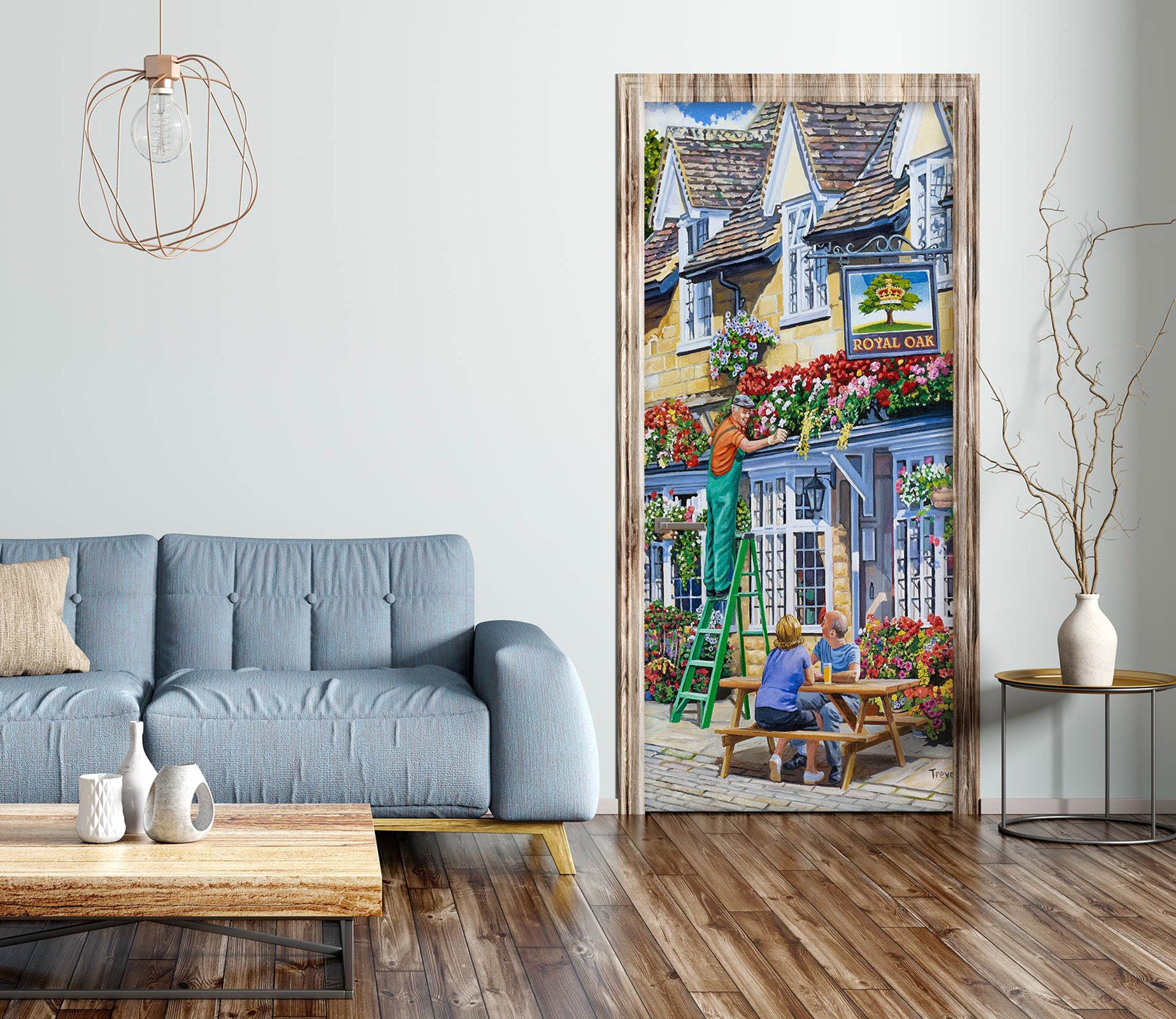 3D Building Shop Flowers 103173 Trevor Mitchell Door Mural